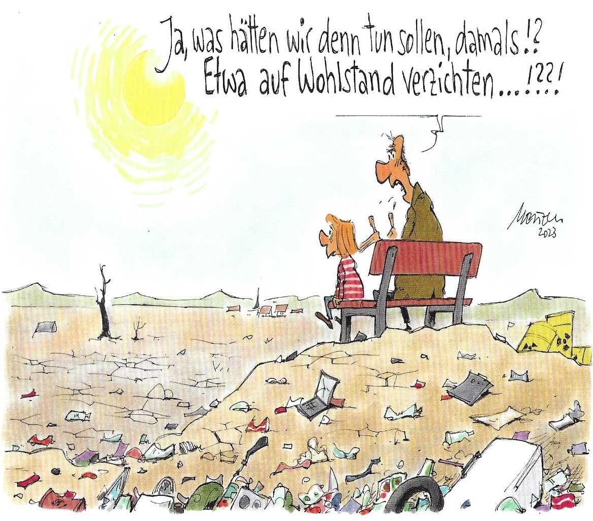 Karikatur Auf Wohlstand verzichten?